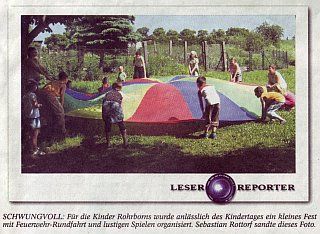 Rohrborn, Zeitungsartikel Kindertag
