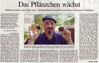 Rohrborn, Zeitungsartikel Waidmühlenfest 2008