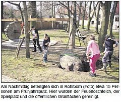 Rohrborn Zeitungsartikel Frühjahrsputz 2010