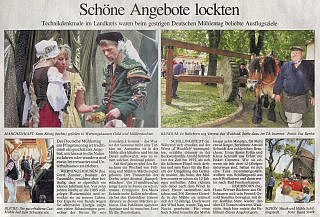 Zeitungsartikel Rohrborn Mühlentag 2010 Waidmühle