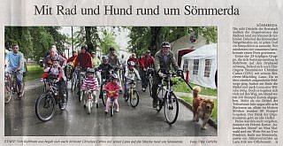 Zeitungsartikel Rohrborn Radtour rund um Sömmerda Carius Bürgerbündnis