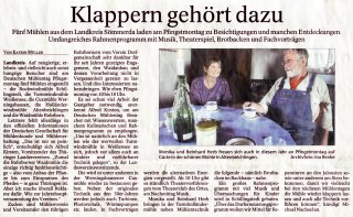 Zeitungsartikel Mühlentag 2011 Rohrborn