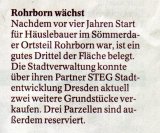 Rohrborn Zeitungsartikel "Rohrborn wächst"