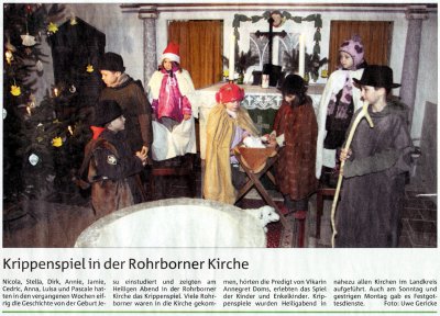 Krippenspiel Kirche Rohrborn 2011
