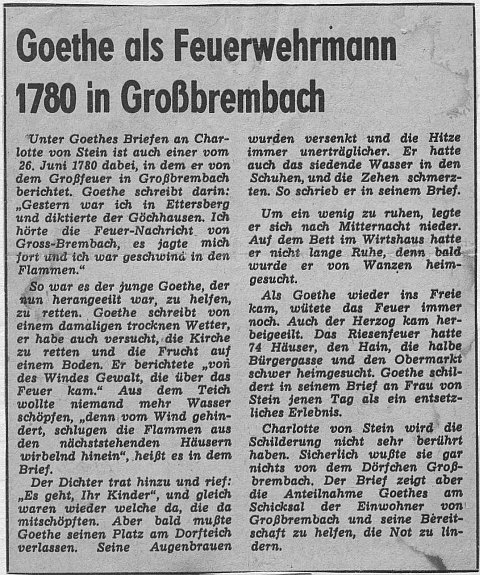 Goethe in Großbrembach