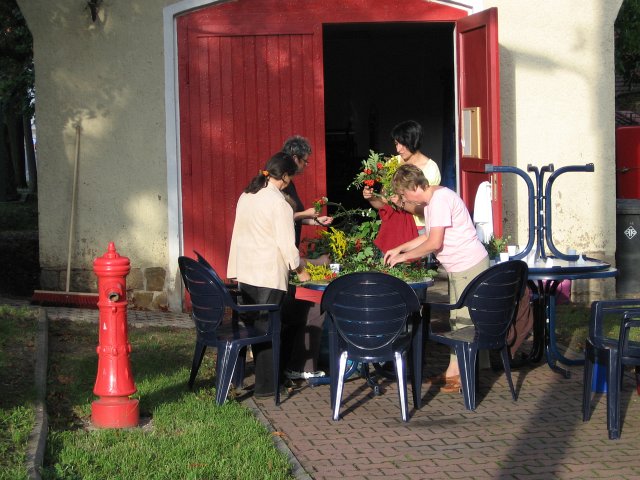 Waidernte und Vorbereitung des Waidmühlenfests 2010