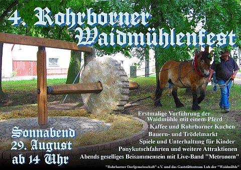 Plakat Waidmühlenfest 2009 Rohrborn