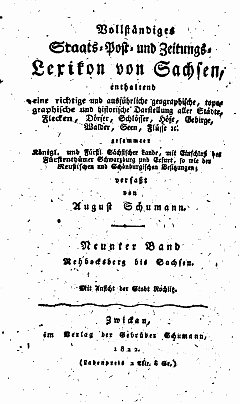 Titelblatt Sächsisches Staatslexikon