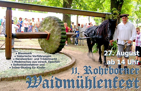 11. Rohrborner Waidmühlenfest Plakat 27. August 2016