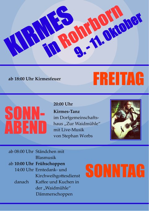 Kirmes 9.-11. Oktober 2026